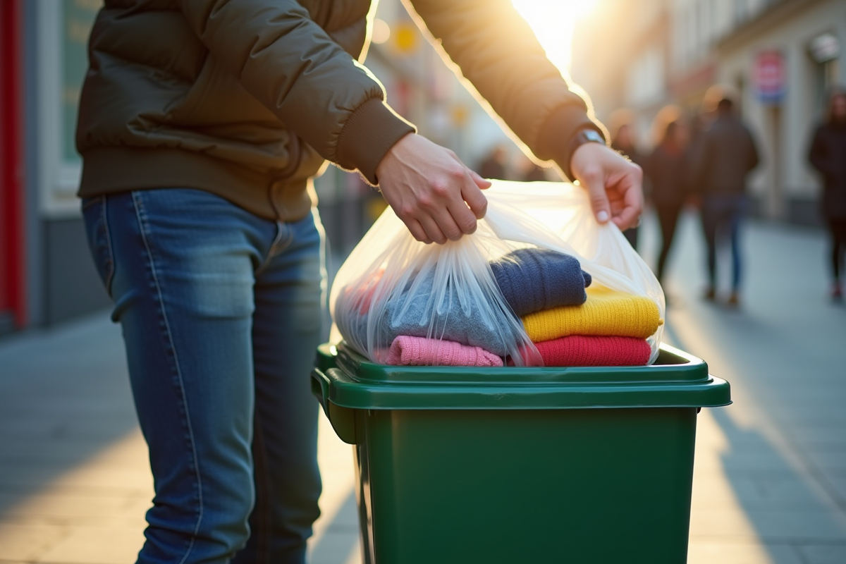 Destinations des vêtements déposés dans les containers de recyclage