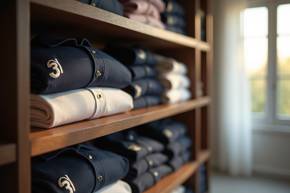Étagère de placard avec polos Ralph Lauren numérotés 3